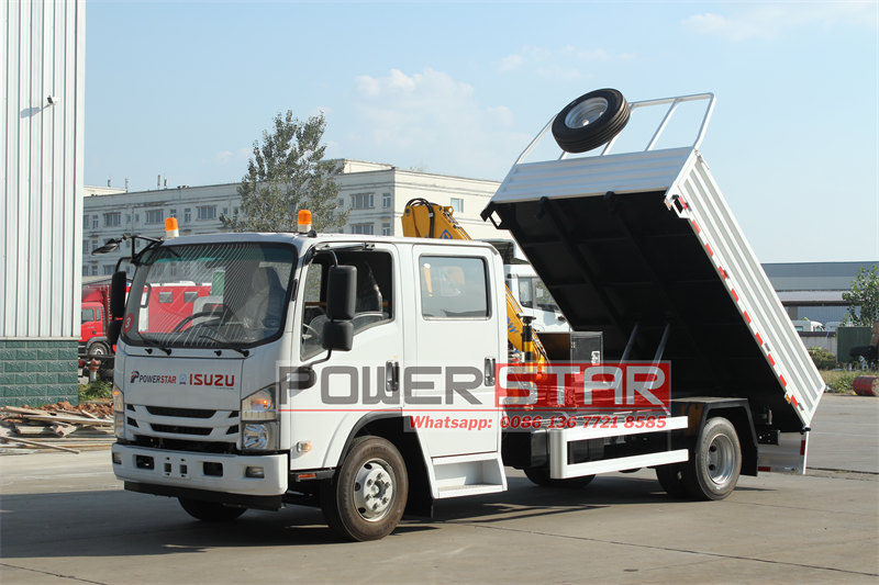 ISUZU NPR crane lorry for sale