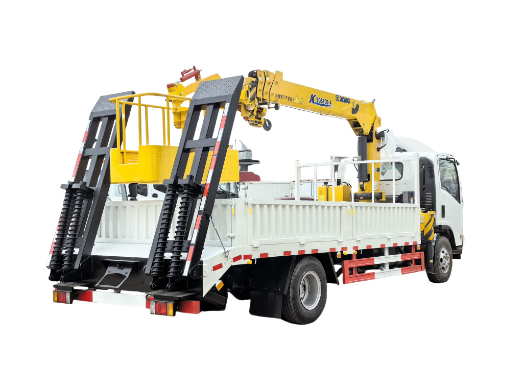Moldova 5 Ton utility boom crane Truck Isuzu NPR