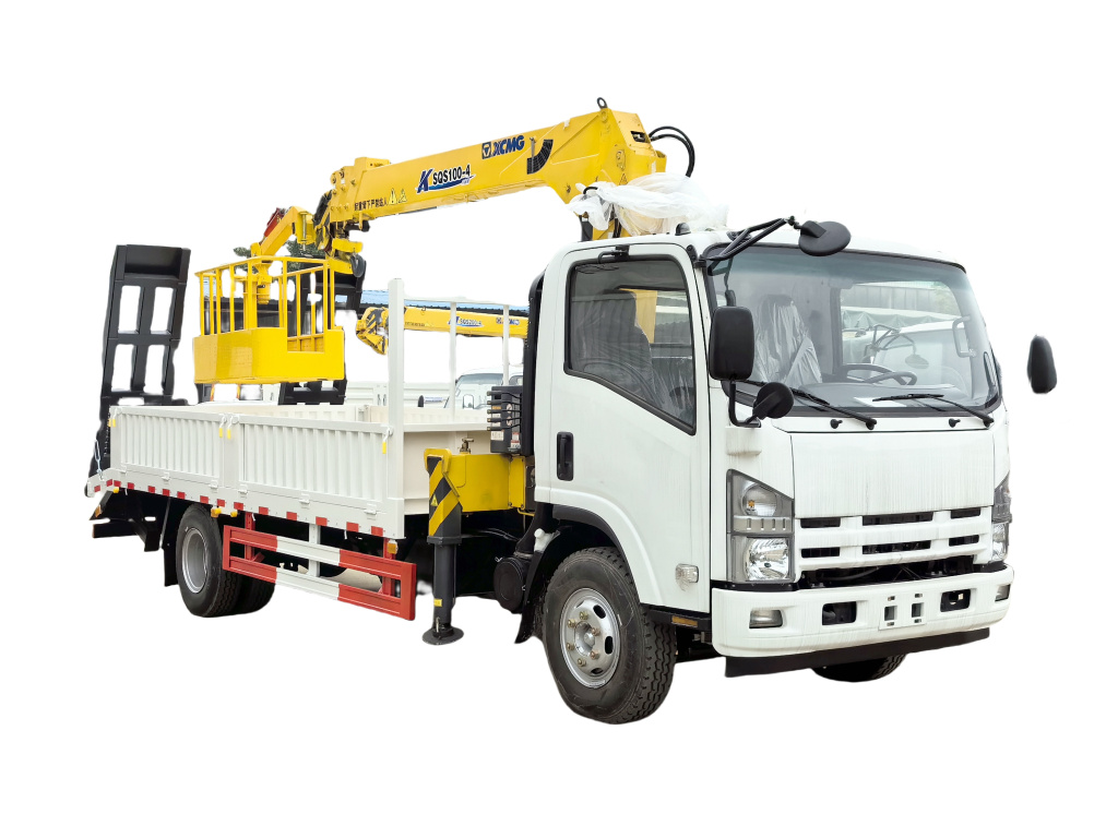 Moldova 5 Ton utility boom crane Truck Isuzu NPR