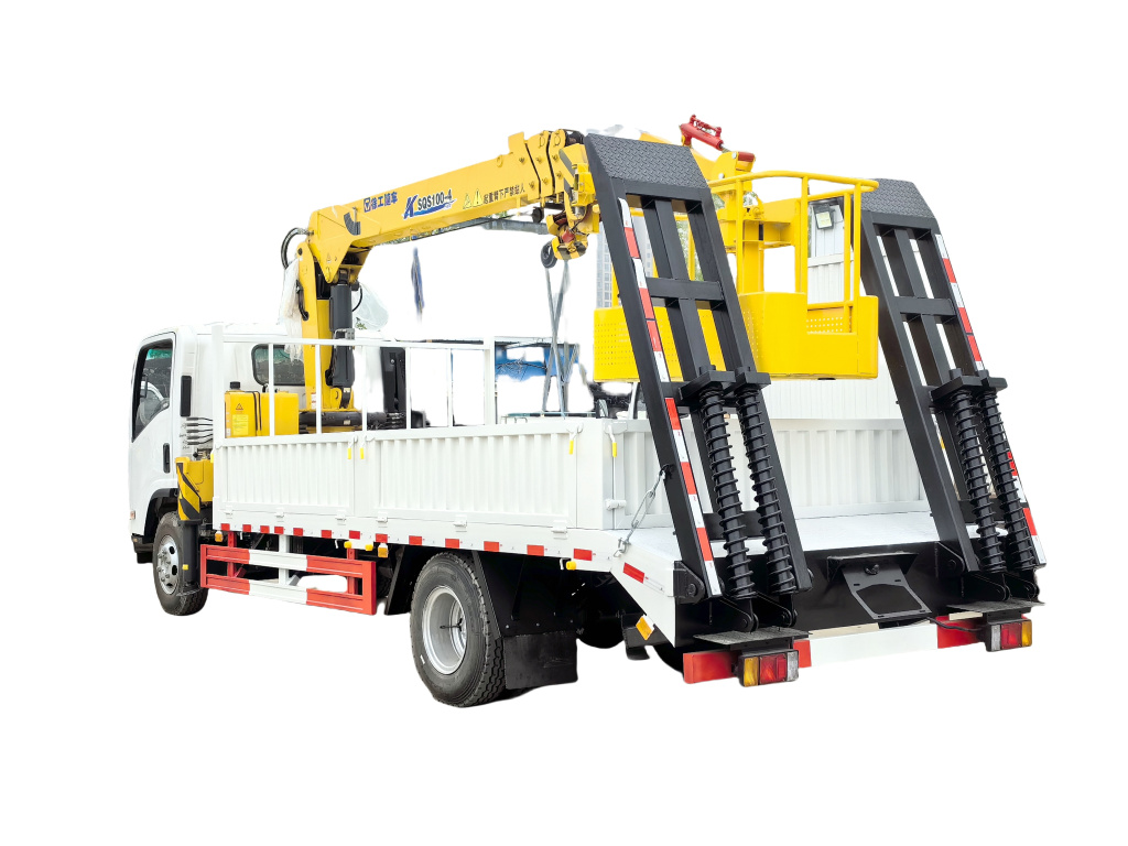 Moldova 5 Ton utility boom crane Truck Isuzu NPR