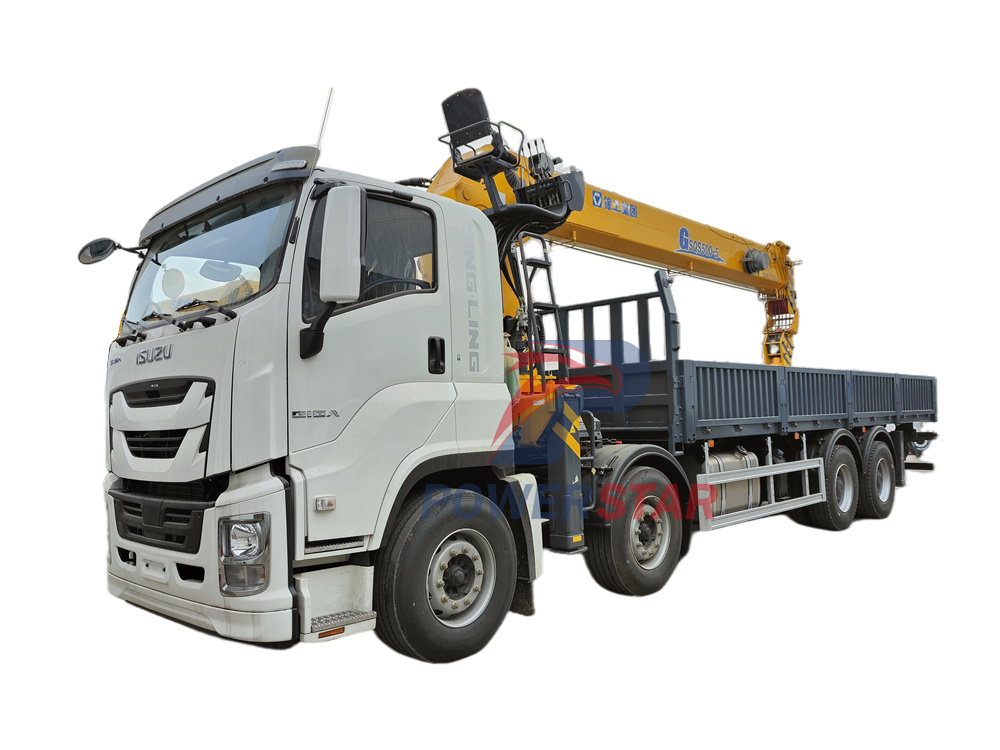 Isuzu GIGA 8X4 truck mounted xcmg boom crane