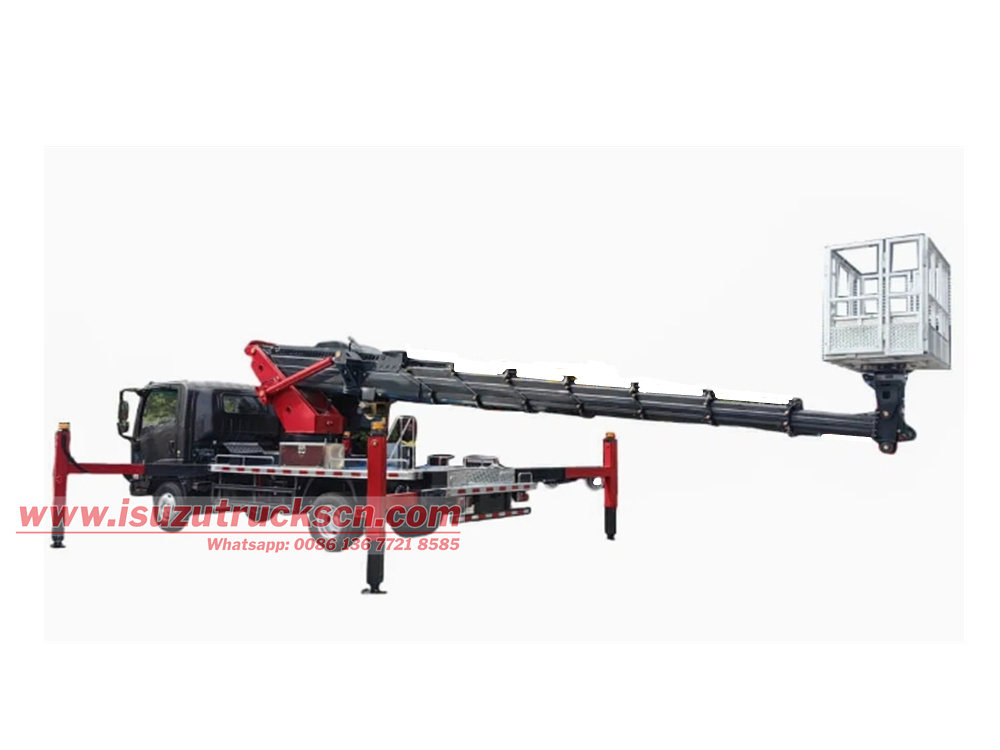 Isuzu ELF truck mounted man lift