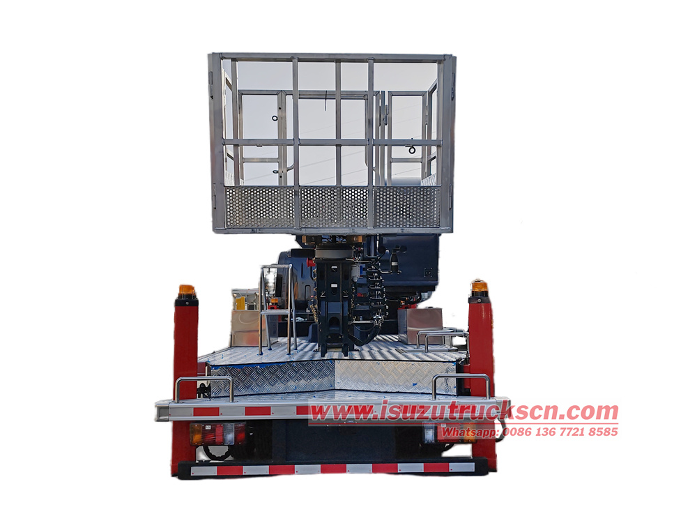 Isuzu KV100 aerial lift platform vehicle