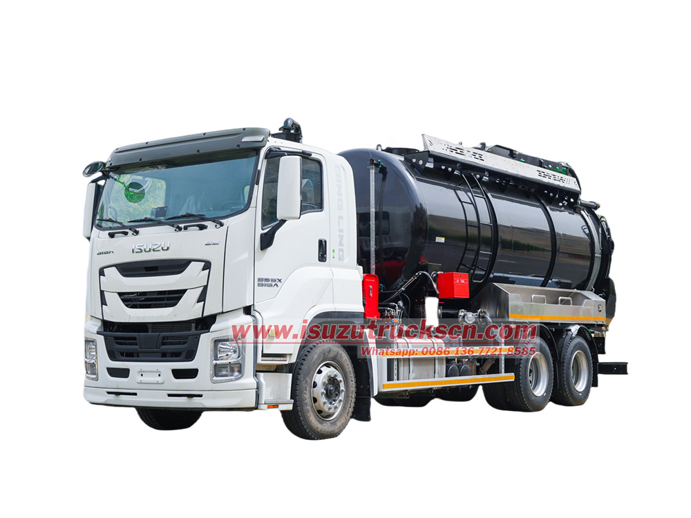 Isuzu 15000 liters hydro jetting drain cleaning truck
