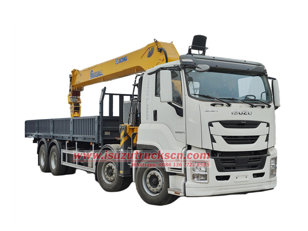 Isuzu 8x4 truck mounted XCMG 20T crane 