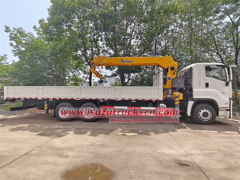 Isuzu FVZ 6X4 boom crane truck