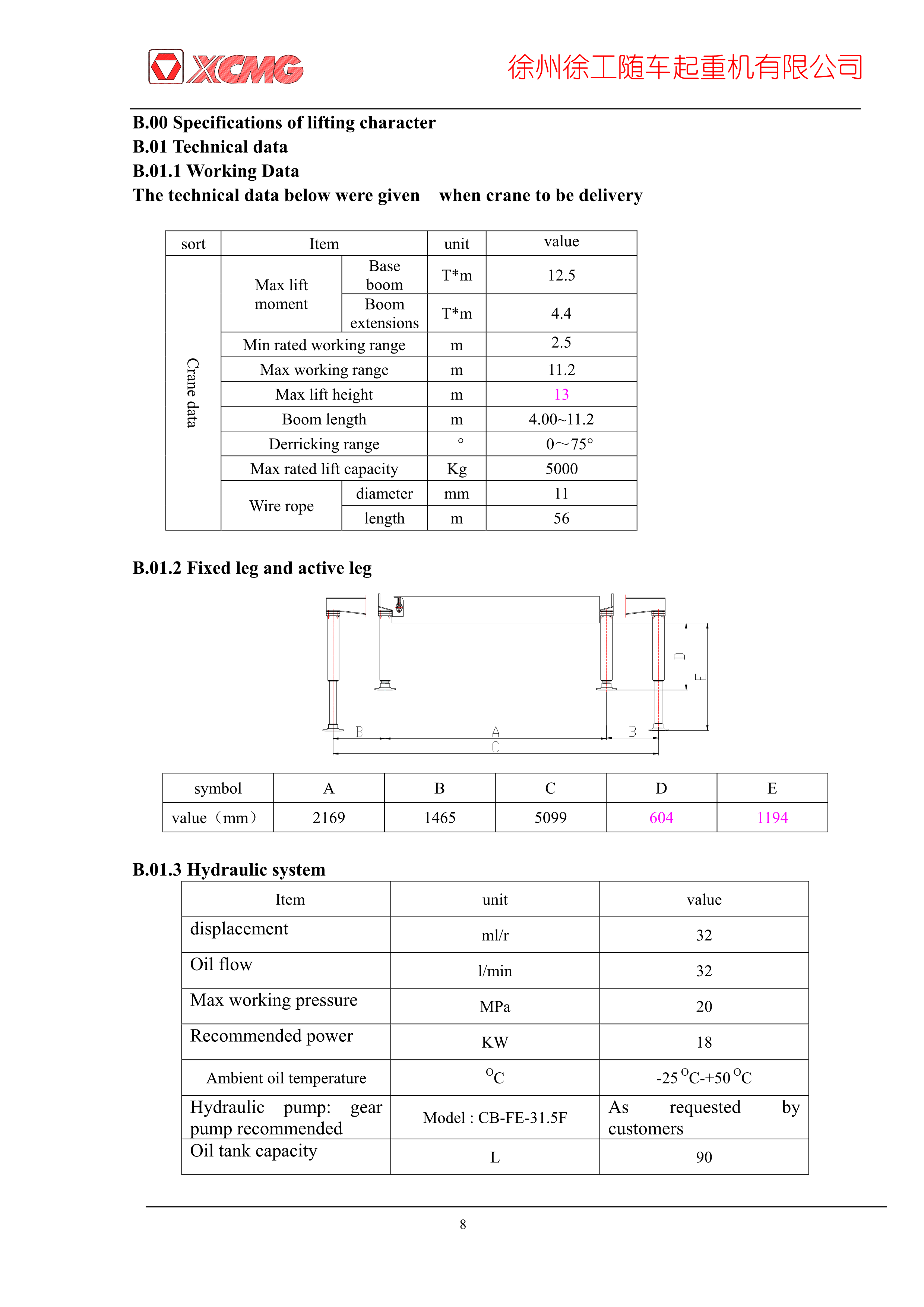 Isuzu boom truck SQS125-4 Instruction Book Manual