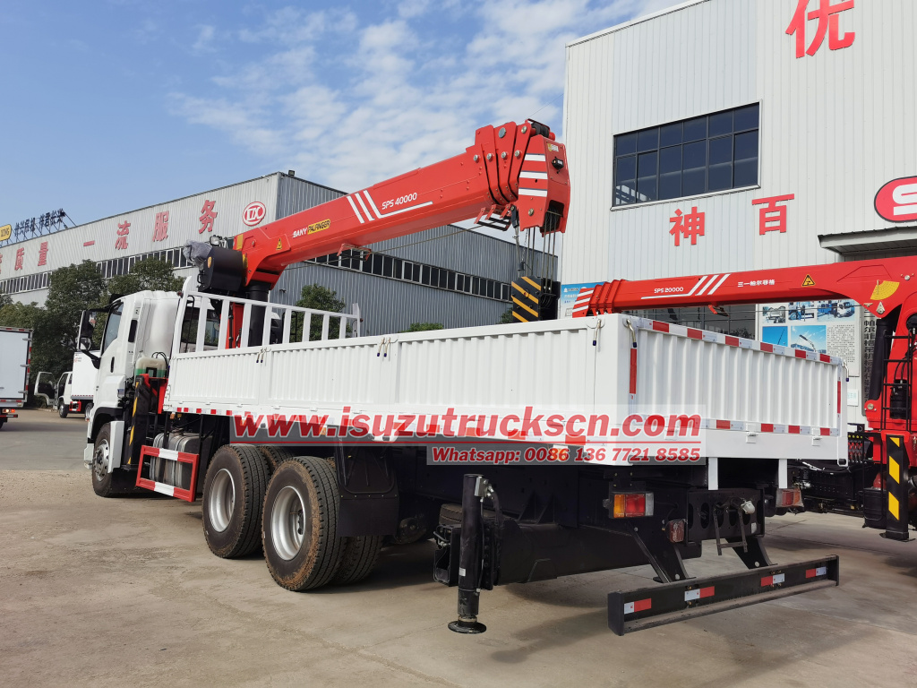 Cambodia 16ton Isuzu Giga cargo truck loader crane specifications