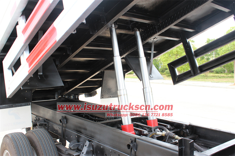 Isuzu truck mounted crane with tipper dropside cargo