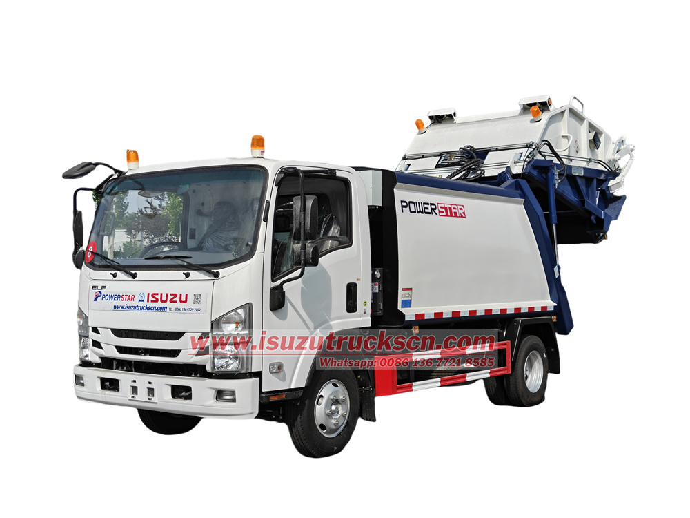POWERSTAR Isuzu 6cbm rear loading compaction truck