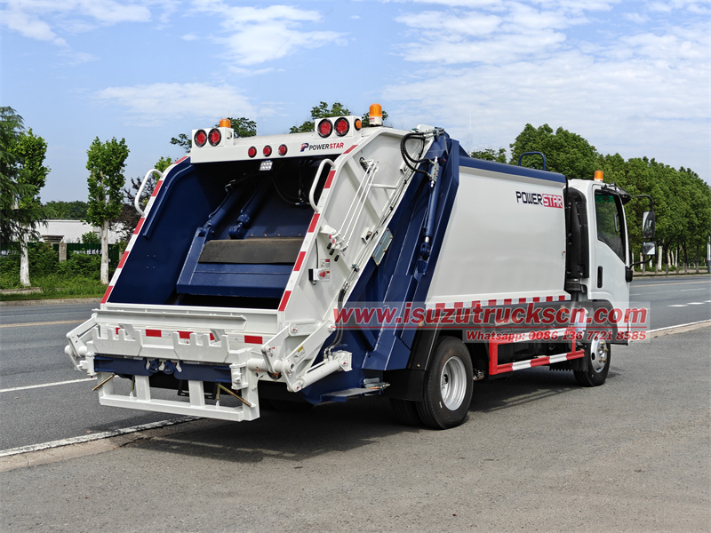 Isuzu ELF 6CBM light truck mounted garbage compactor
