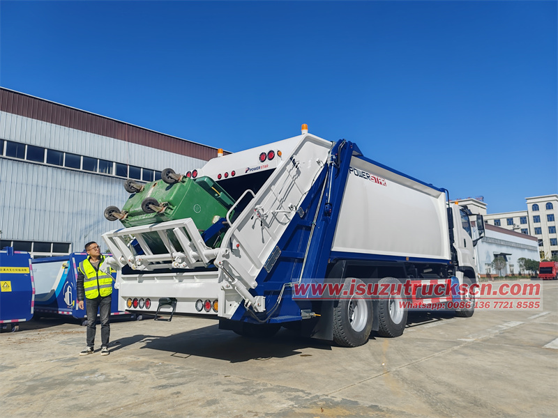 Isuzu GIGA  waste compactor truck testing
