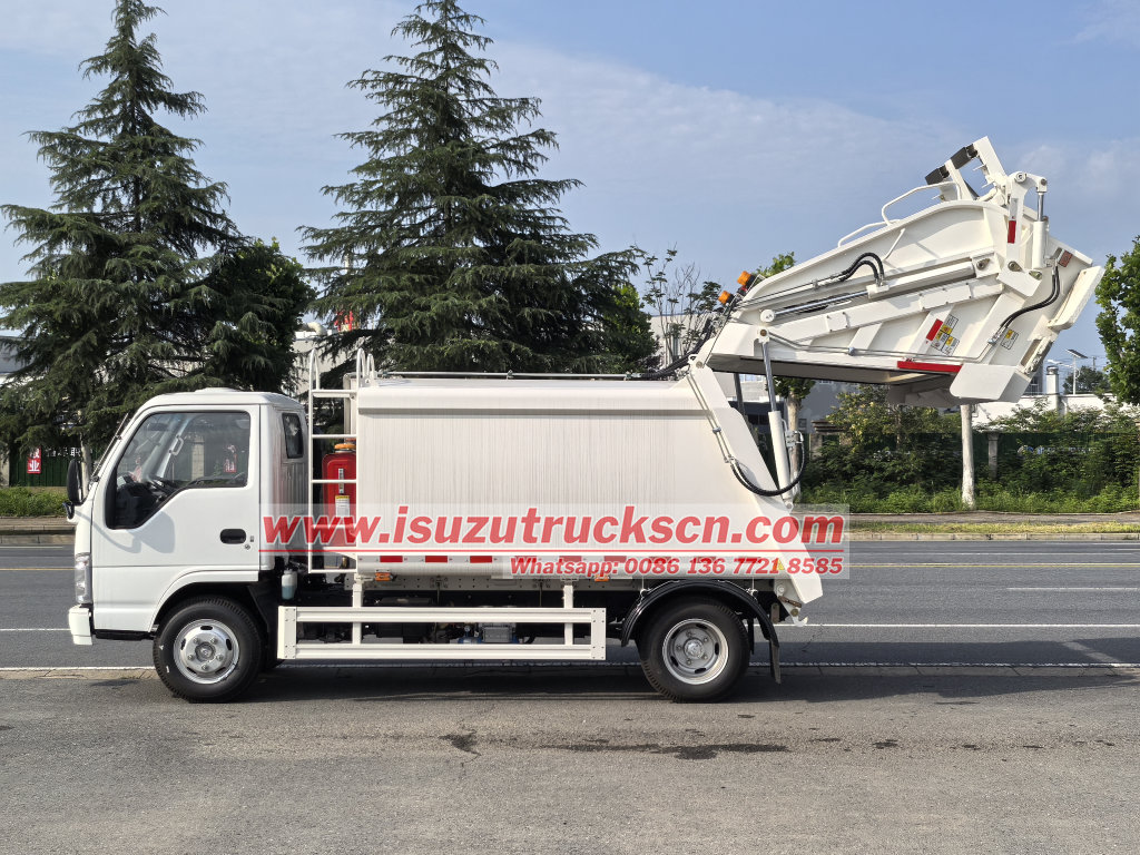 Philippines New 240L bin Powerstar Refuse Garbage Truck Isuzu