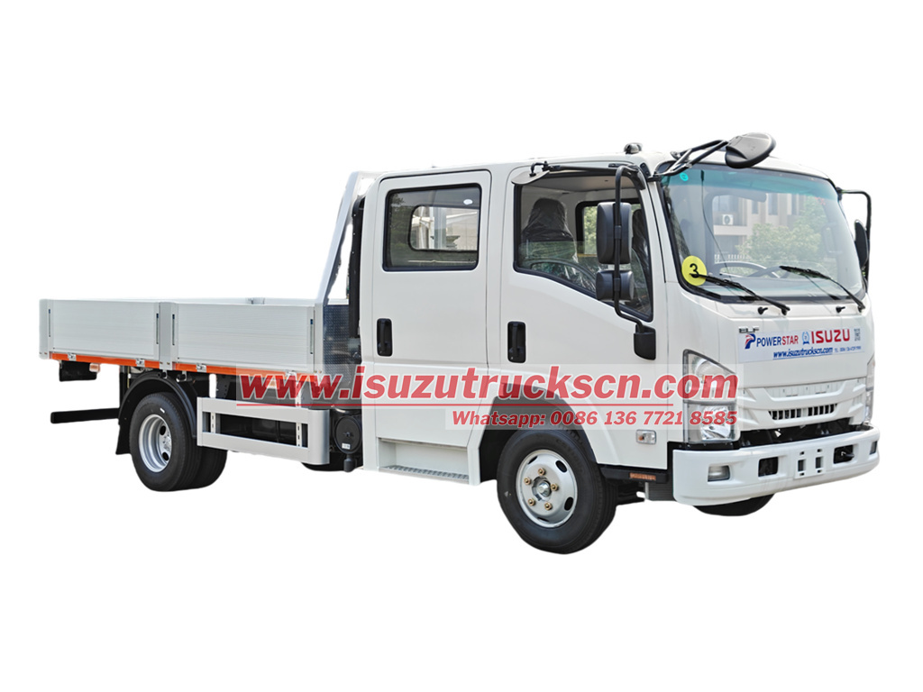 Isuzu double cabin dropside cargo truck