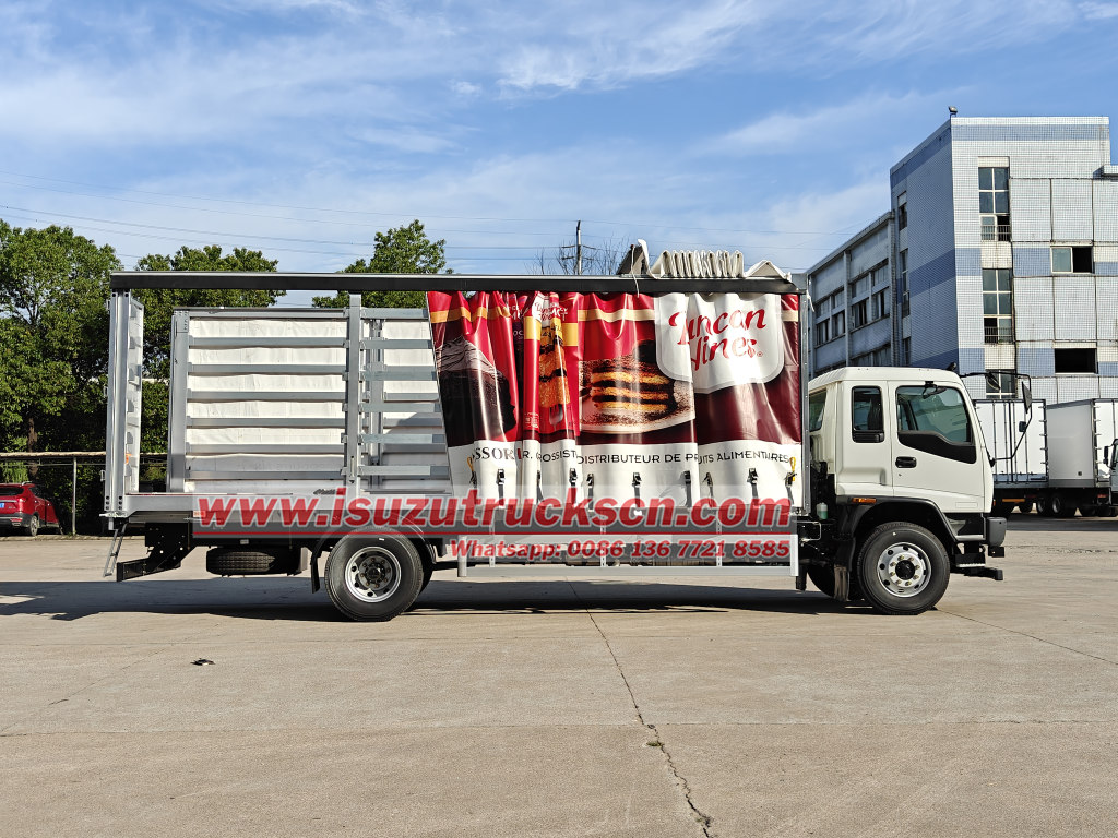 Isuzu FVR chassis Aluminium Curtain Sider body truck