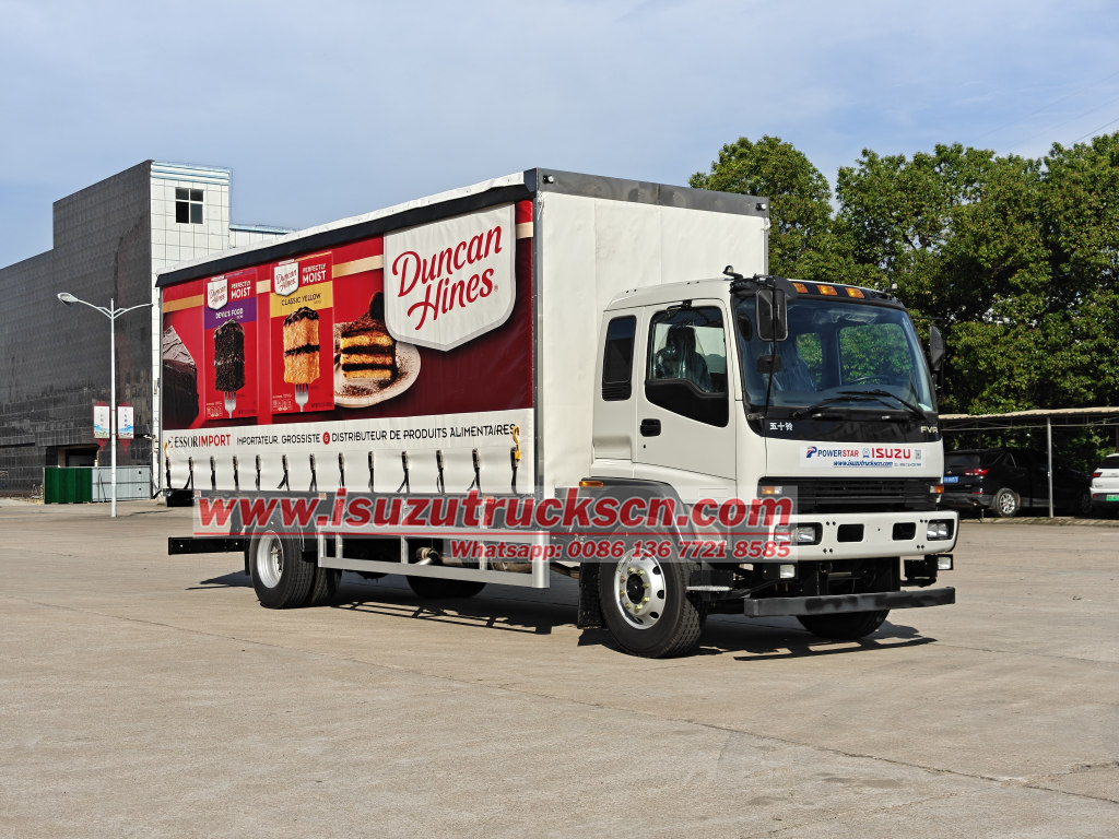 Powerstar 18Ton Curtain Side Truck Body on Isuzu FVR