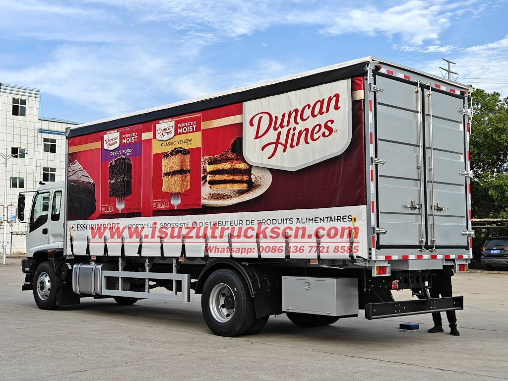 Powerstar 18Ton Curtain Side Truck Body on Isuzu FVR