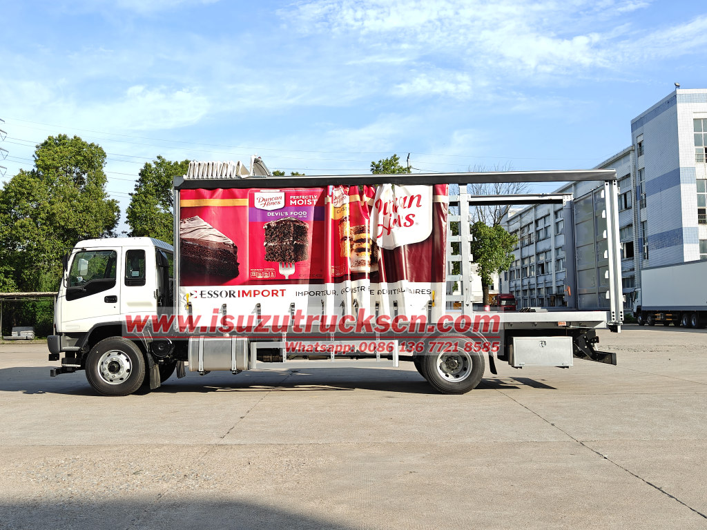 Powerstar 18Ton Curtain Side Truck Body on Isuzu FVR