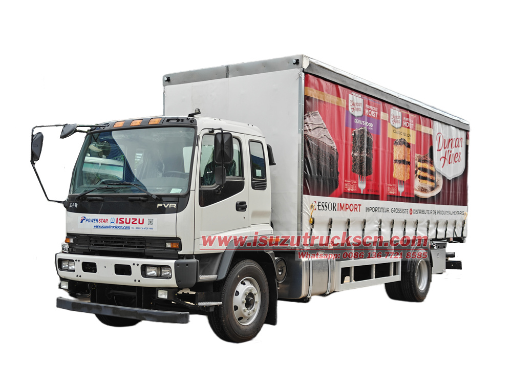 Isuzu FVR curtain side truck with tautliner