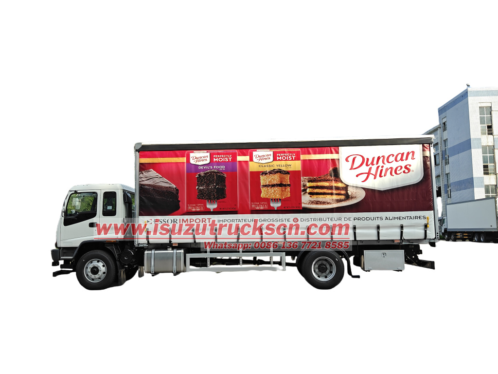Powerstar 18Ton Curtain Side Truck Body on Isuzu FVR