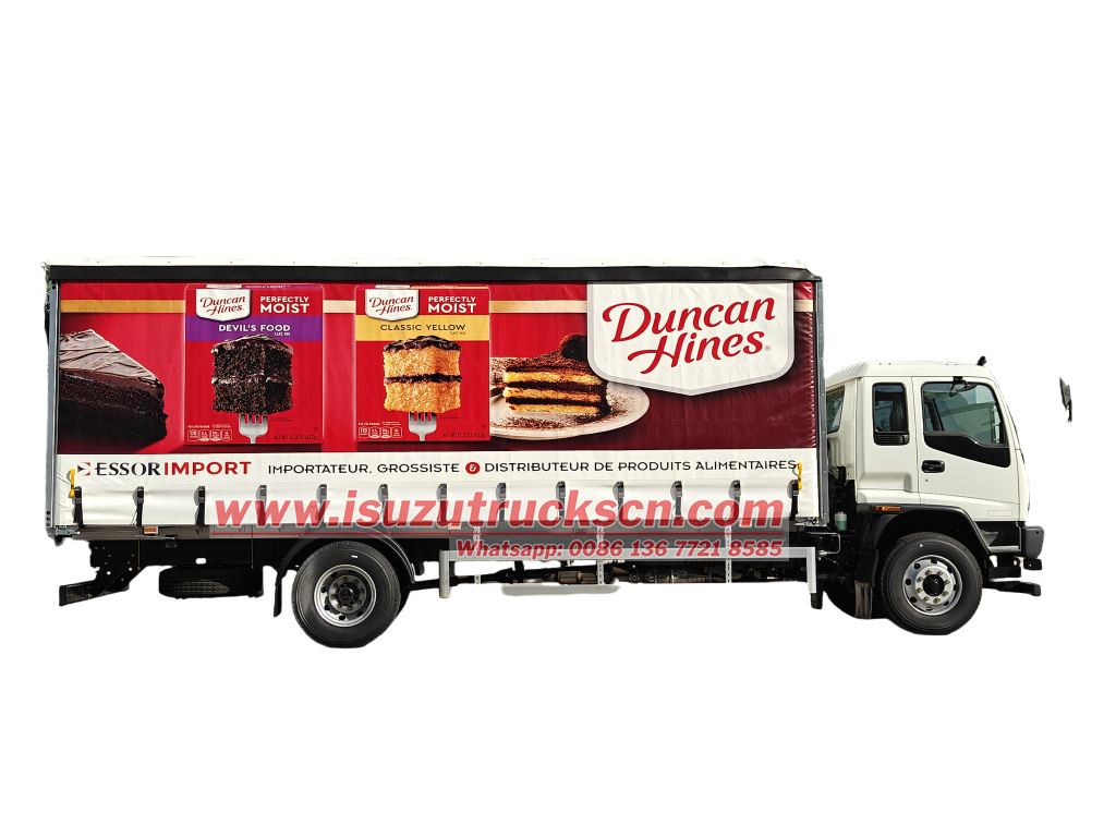 Powerstar 18Ton Curtain Side Truck Body on Isuzu FVR