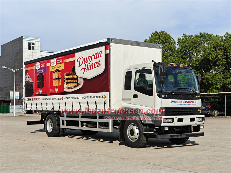 ISUZU FVR tarpaulin cargo van truck