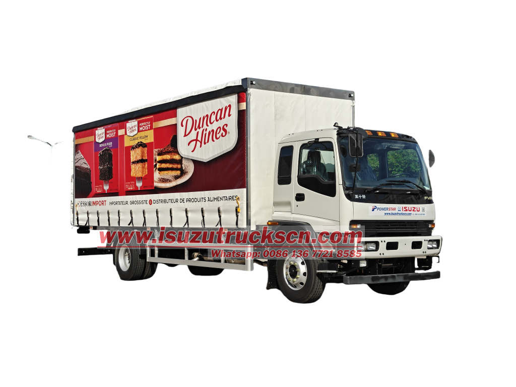 Powerstar 18Ton Curtain Side Truck Body on Isuzu FVR