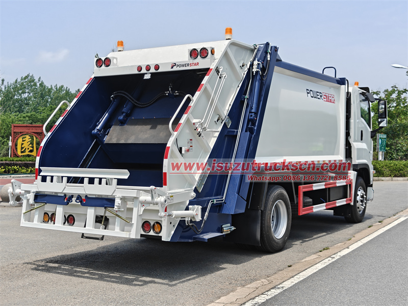 Morocco Isuzu FVR GIGA 14cbm bin lorry compactor 