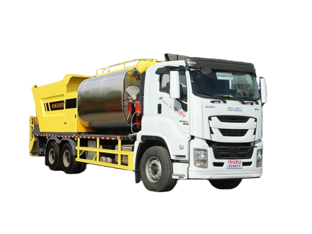 Isuzu asphalt synchronous chips seal truck