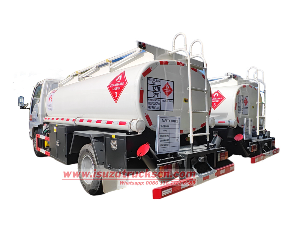 Isuzu 4cbm refined fuel delivery truck 