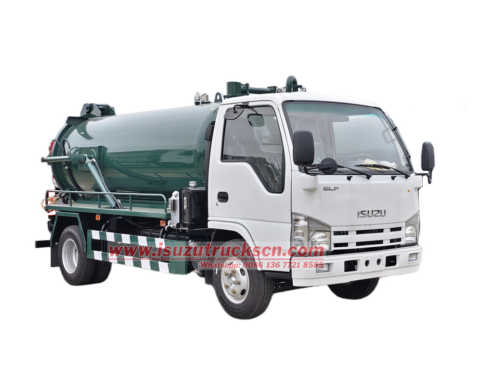 Isuzu100P 3000L vacuum pumper tanker truck