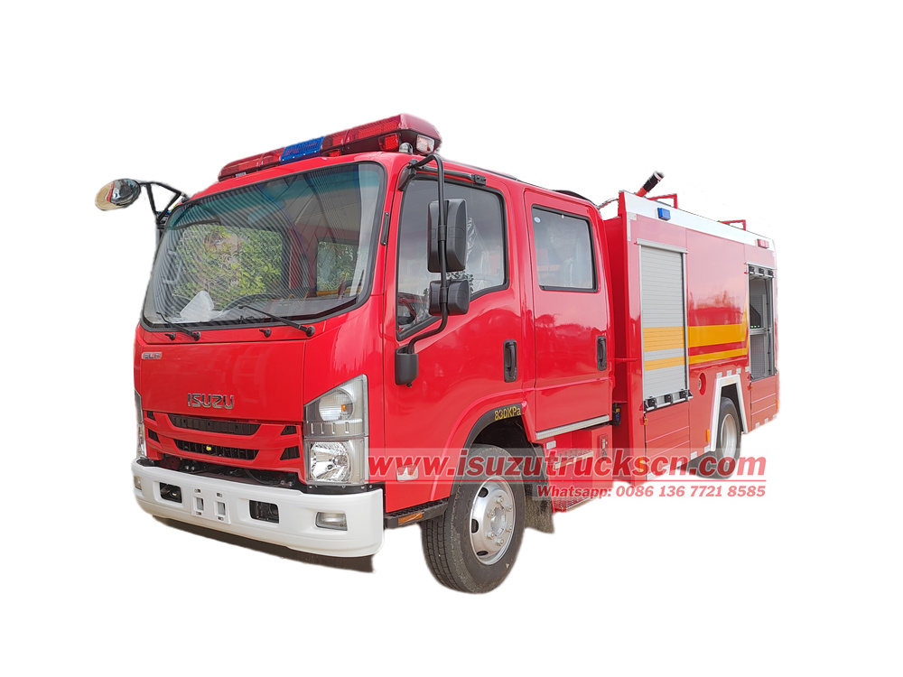 Isuzu ELF crew cabin emergency fire truck
