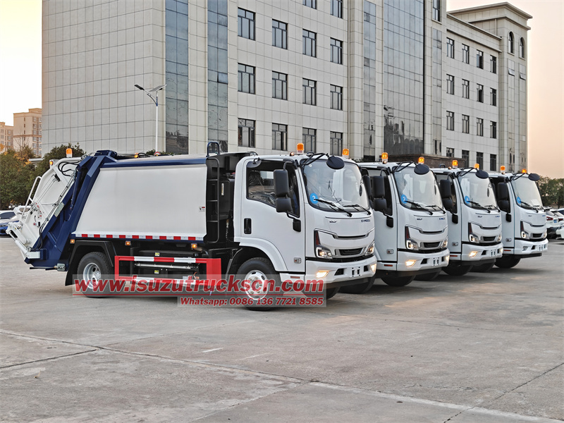 Dominica 6cbm electric trash compactor truck isuzu