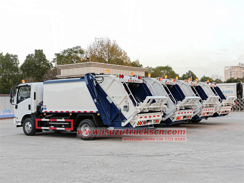 Dominica 6cbm electric trash compactor truck isuzu