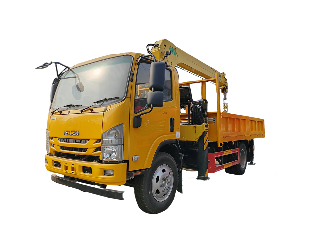 RHD drive NPR Isuzu 7tons boom crane truck