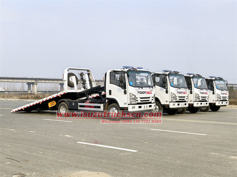 4 units Isuzu KV600 5tons flatbed wrecker truck