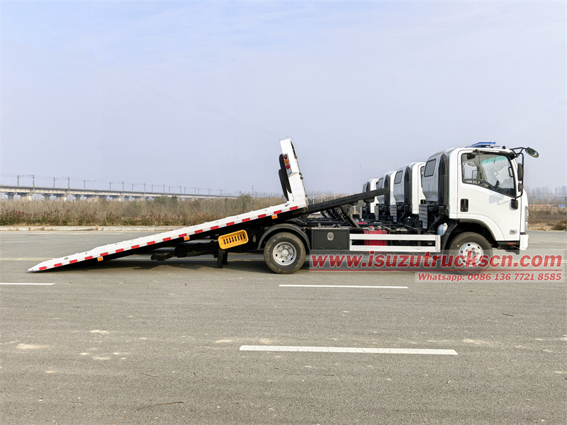 4 units Isuzu KV600 5tons flatbed wrecker truck