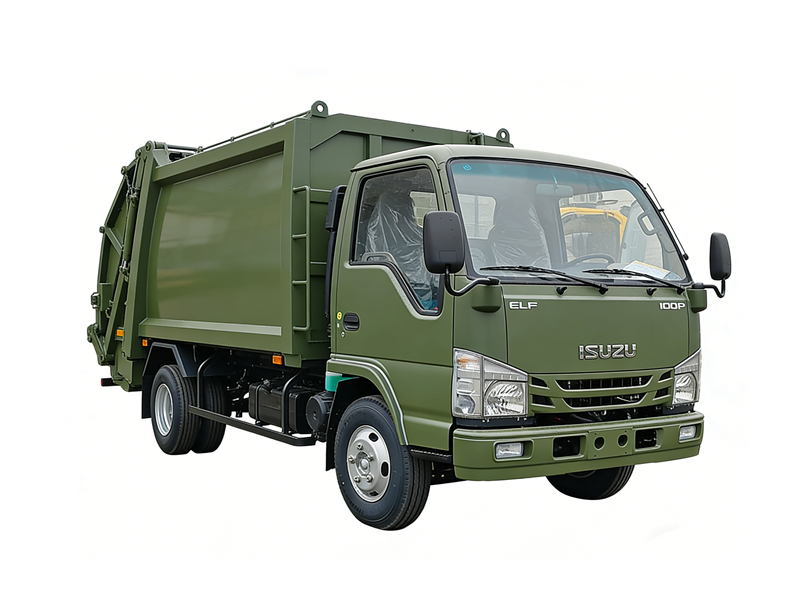Isuzu 100P rear loader truck