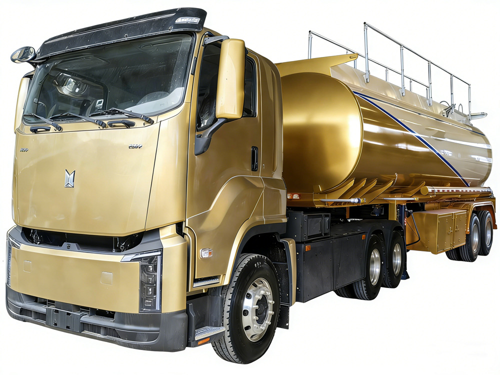 Isuzu electric fuel tanker semi-trailer