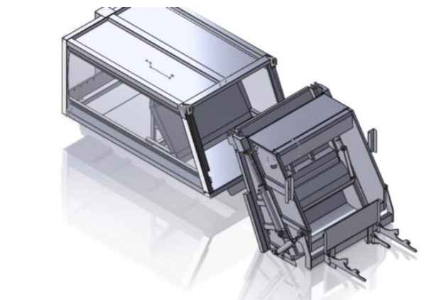 STRUCTURE OF iSUZU NPR 10CBM rear loader