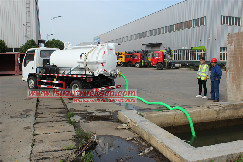 #Isuzu 4x2 6cbm sewer cleaner truck 
