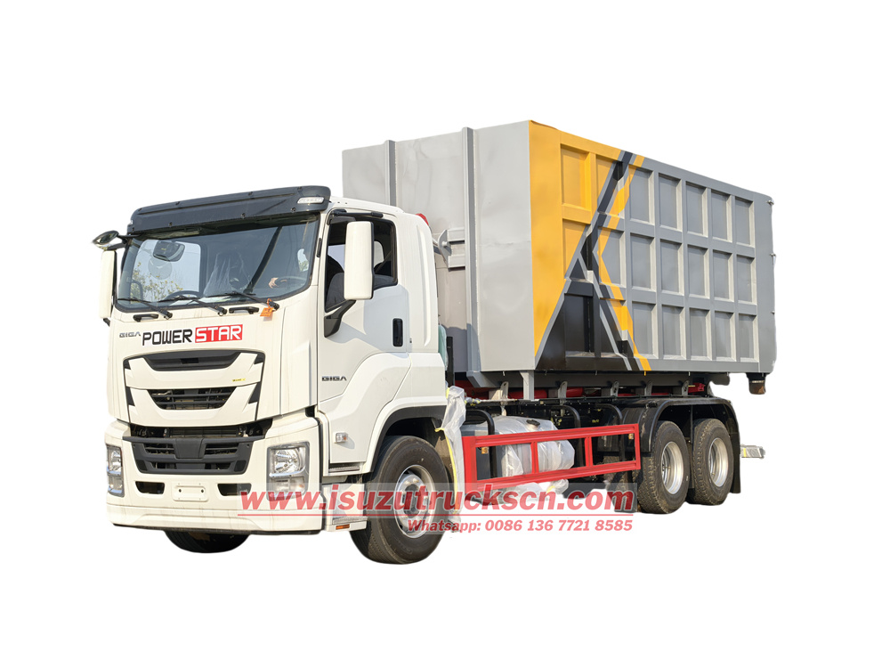 Isuzu 6x4 heavy duty hook lift truck