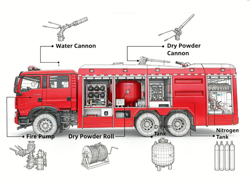 Isuzu GIGA 6x4 fire fighting truck