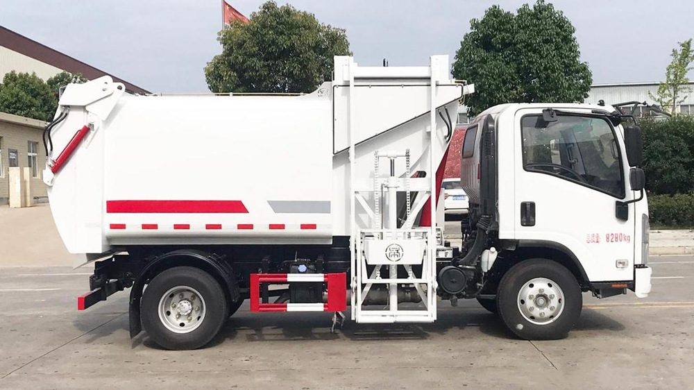 Isuzu  side loader garbage truck kitchen garbage truck