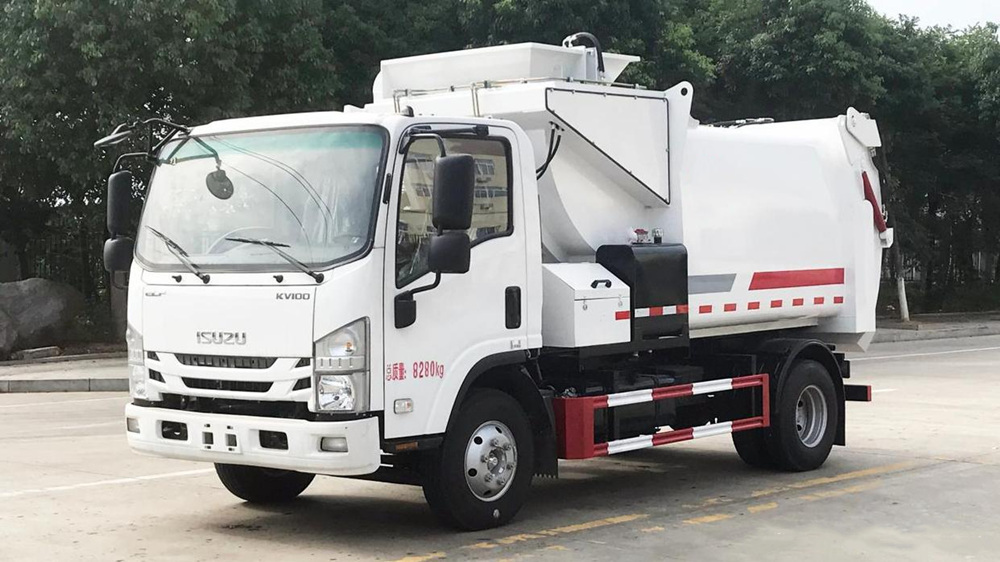 Isuzu  side loader garbage truck kitchen garbage truck