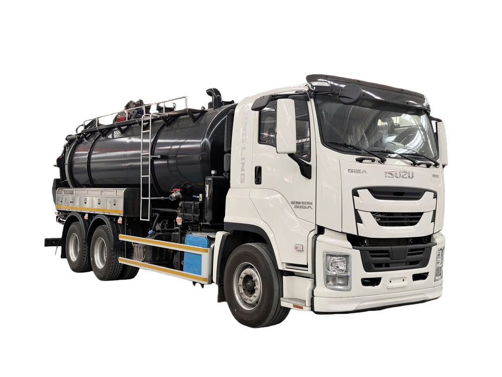 Isuzu 15000 liters combination vacuum jetting truck