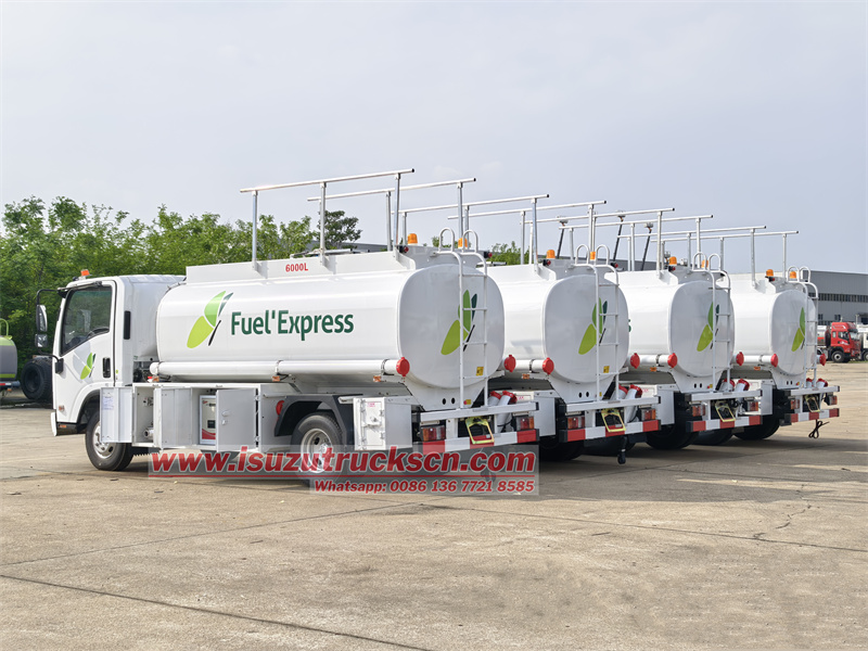 4 units Isuzu 6cbm refined fuel delivery truck 