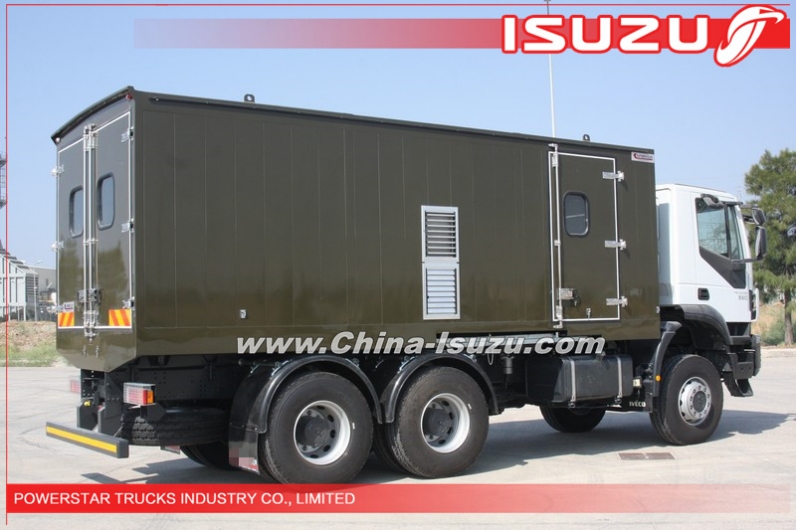 quality 6*6 10wheels Heavy duty Truck Mounted Workshop Truck