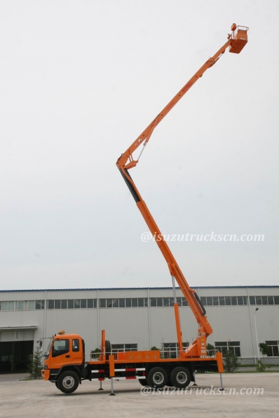 heavy construction machiney ISUZU lifting equipment 22m aerial working platform service truck for sale