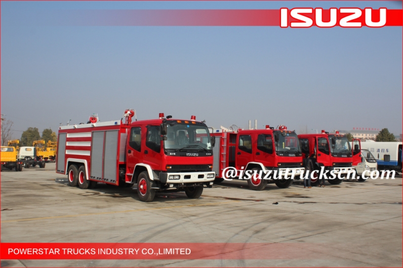 Factory direct sale 6*4 12000L Fire Truck Isuzu water foam Fire Vehicle